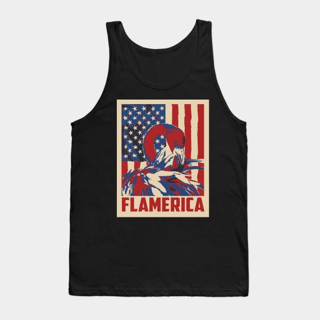 Flamingo Merica 4th Of July Tank Top by mia_me